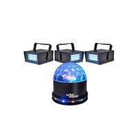 Pack Soirée FIESTA SUNMAGIC + 3 LED STROBE BLANC