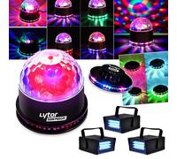 Pack Soirée FIESTA SUNMAGIC + 3 LEDSTROBE BLANC + Effet OVNI RVB