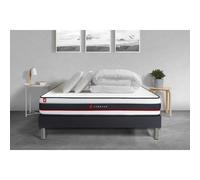 Pack sommier + matelas FORM 160x200 + 2 oreillers memoire de forme + Couette Percale