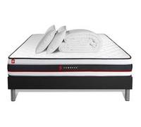 Pack sommier + matelas FORM 160x200 + 2 oreillers mémoire de forme + Couette Percale G