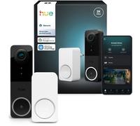 Pack Sonnette vidéo fillaire connectée - Philips Hue - Filaire - 2K - Conversation bidirectionnelle - Extérieur