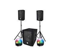 Pack sono 1000W BMS 1208, USB Bluetooth Caisson bi-amplifié 600W, 30cm, 2 BALL6 Animation mariage, Soirée, Salle des fêtes