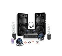 Pack Sono 2 Enceintes 2x1500W STAR212 - Ampli AMP1000-MKII 2x800W - Table Mixage DJM250BT-MKII - 2 Machines à Bulles - 2 PAR