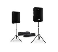 Pack SONO 2 enceintes 2x700W AMP-1000 Pieds+cables