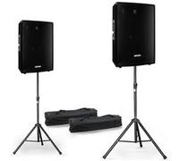 Pack SONO 2 enceintes 2x700W AMP-1000 MKII Pieds+cables G