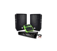 BM SONIC Pack sono BMS08 – 2 enceintes, amplificateur 1000W BMS1000 et table de mixage Mini4