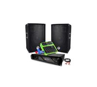 Pack sono 2 enceintes bms08 amplificateur 1000W bms1000 et table de mixage mini4 +clé USB 32Go