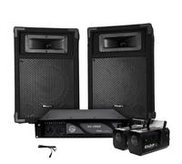 PACK SONO 2 Enceintes passives 8 2x180W + Ampli 1000W + 2 MoonFlowers + Câbles STAR360