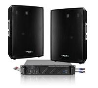 Pack Sono 2160W Total Ibiza Sound 2 Enceintes 3 voies 2x600w - Ampli Ventilé 2x480w - Câblage - Idéal salle des fêtes Club Mariage