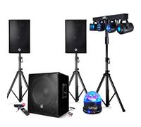 Pack sono 2200W - Enceintes/Caisson/Pieds - USB/BLUETOOTH - BMS-1512, Câbles, Portique Lumière, Mariage, Salle des fêtes DJ