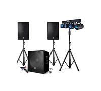 Pack sono 2200W - Enceintes/Caisson/Pieds - USB/BLUETOOTH - BMS-1512, Câbles, Portique Lumière, Mariage, Salle des fêtes DJ