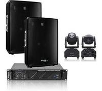 Pack Sono 2360W Ibiza Sound Ampli 2x480W - 2 Enceintes 700W - 1 Lyre Beam Ibiza Light LMH250 DMX RVBB - Câbles - Soirée - Fête