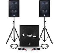 BM SONIC Pack sono 2400W – 2 enceintes 30 cm + caisson 46 cm + pieds et câbles 1812