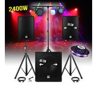 Pack sono 2400W BMS1812 + pied + jeux de lumière Montana + Aydene + Ovni