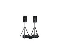 VONYX Pack Sono - 2X Enceintes Passives, Puissance de 400W, Woofer 8 Pouces, avec Pieds d'Enceintes et Sacoche de Transport, Idéal pour DJ Mobiles