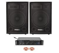 PACK SONO 3000W ENCEINTES AMPLI + CÂBLE PACK DJ SONO MIX idéal mariage salle des fêtes disco-mobile soirée dansante bar club DISCO
