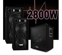 Pack sono 3800w / cube1512 + 2 enceintes 1000w Noir