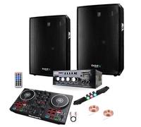 PACK SONO 600 + AMPLI + ENCEINTE + CONTROLEUR DJ PARTY MIX NUMARK PA DJ SONO LED LIGHT CLUB BAR SOIRÉE FAMILIALE SPORT KARAOKÉ