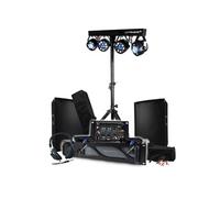Pack Sono BM SONIC Ampli 1000W, Paire d'Enceintes Passives 2x300W, Table de Mixage, Portique 4 Lumières Xperformer