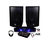 Pack Sono Ampli AMP-300 + HP BMS-12 de 2x600W Table de mix USB + Casque