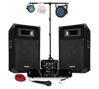 Pack Sono ampli + Enceintes 500W + Table de mixage + 3 Jeux de lumières + Portique