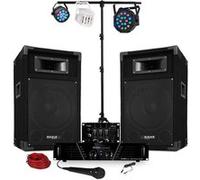 Pack Sono ampli + enceintes 500W + Table de mixage + 3 jeux de lumières + Portique DJ300-N-MONTANA-DERBY-AYDEN-LS10