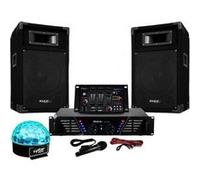 Pack Sono ampli + enceintes 500W + Table de mixage + SIXMAGIC LED RVB