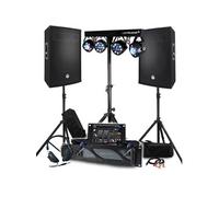 Pack Sono BM SONIC Amplificateur 3000W, Enceintes Passives 2x700W, Table de Mixage, Portiques 8 Lumières Xperformer