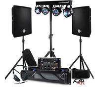 Pack Sono Ampli 1000W, Paire d'Enceintes Passives 2x300W, Table de Mixage, Portique 4 Lumières Xperformer, Pieds