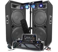 Pack Sono BM SONIC Ampli 3000W, Enceintes LSC215 4x38cm - 2x2000W, Table de Mixage, Euphoria Portique + 48 effets lumière G