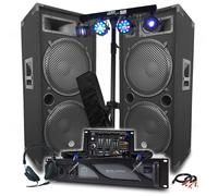 Pack Sono BM SONIC Ampli 4000W, Enceintes LSC215 4x38cm - 2x2000W, Table de Mixage, Euphoria Portique + 48 effets lumière