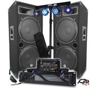 Pack Sono BM SONIC Ampli 4000W, Enceintes LSC215 4x38cm - 2x2000W, Table de Mixage, Euphoria Portique + 48 effets lumière