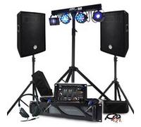 Pack Sono BM SONIC Amplificateur 1000W, Paire d'Enceintes 2x400W, Table de Mixage, Portique + 48 effets lumières EUPHORIA