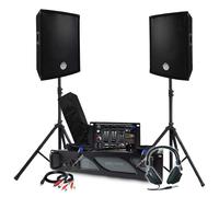 Pack Sono BM SONIC Amplificateur 1000W, Paire d'Enceintes Passives 2x300W, Table de Mixage, Pieds, Casque DJ, Câbles et Micro