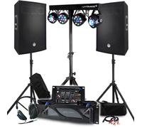 Pack Sono BM SONIC Amplificateur 3000W, Enceintes Passives 2x700W, Table de Mixage, Portiques 8 Lumières Xperformer