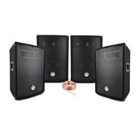 Pack Sono - BM SONIC - BMS 400W - 4 enceintes passives - 1600W total - Noir, câbles HP