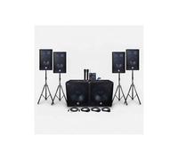 Pack Sono Bm Sonic BMS181812-USB-BT-4800W-2 micros SS - fil2XSub 18" + 4 Enceintes 12" + Pieds + Câbles + Tél +clé USB 32 gigas