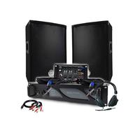 Pack Sono DJ BM SONIC Amplificateur 1000W, Paire d'Enceintes Passives 2x300W, Table de Mixage, Casque DJ, Câbles et Micro