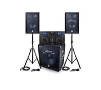 PACK Sono BMS-1812 2400W SUB 46cm - 2 enceintes PRO DJ 30cm + Câbles + Double lecteur GEMINI