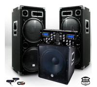 Pack Sono complet BM SONIC BMX-18215 3200W Caisson bi-amplifié + DJM250BT-MKII