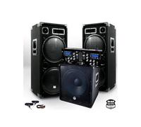 Pack Sono complet BM SONIC BMX-18215 3200W Caisson bi-amplifié + DJM250BT-MKII