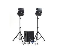 BM SONIC Pack sono DJ BMS-12-ARRAY-BT 1000W Sub 31 cm USB/Bluetooth, supports & câbles