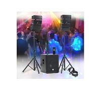 Pack Sono DJ 1200W BM SONIC 2 Enceintes satellites ENORME SUB 38cm USB/Bluetooth, 2 MICROS, Animation, Mariage, Baptême, Soirée