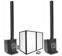 Pack Sono DJ 2 Enceintes colonne avec caisson 480W RMS 10/25cm MEGAMAX-TOWER Bluetooth TWS - Facade DJ pliable - Soirée Mariage
