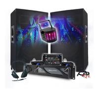 PACK SONO DJ 3400W Amplificateur 2000W, Paire d'Enceintes 2x700W, Table de Mixage, Casque DJ, Câbles et Micro, Eclairage LED