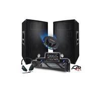 Pack Sono DJ BM SONIC Ampli 2000W, Enceintes 2x600W, Table de Mixage, Casque Câbles Micro, LED, Fête Soirée, Bar Salle des fêtes