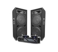 Pack Sono DJ BM SONIC Amplificateur 3000W, Paire d'Enceintes Passives LSC215 2x2000W, Câbles Speakon, Sonorisation PRO