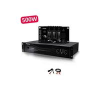 Pack Sono Dj Amplificateur 500W SA500 + Table de mixage MIX800 + Câblages RCA + PC