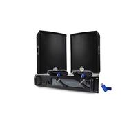 Pack Sono DJ BM SONIC Amplificateur BMS1000 1000W, Paire d'Enceintes Passives BMS08 2x300W, Câbles, Sonorisation PRO+Clé 32G