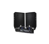 Pack Sono DJ BM SONIC Amplificateur BMS1000 1000W, Paire d'Enceintes Passives BMS10 2x400W, Câbles, Sonorisation PRO
